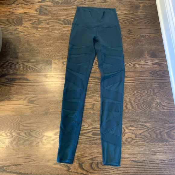 lululemon athletica Pants - Lululemon Teal Mesh/Cutout Wonder Under Leggings